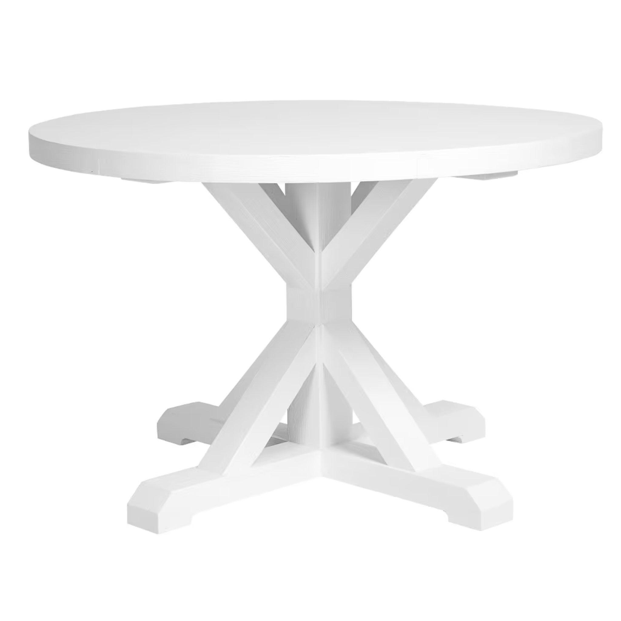 HAMILTON WHITE ROUND DINING TABLE 120 D X 77 H CM