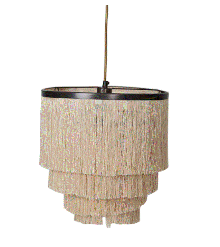 GATSBY PENDANT LAMP FRINGED - GATSBY IVORY