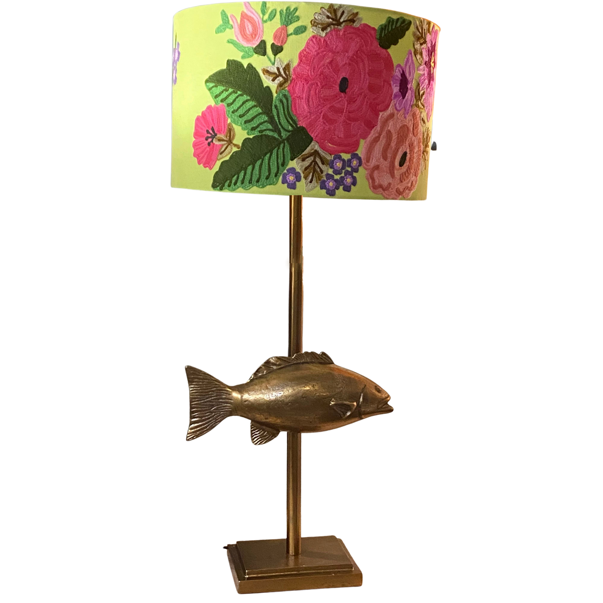 FINLEY FISH LAMP BASE - ANTIQUE GOLD
