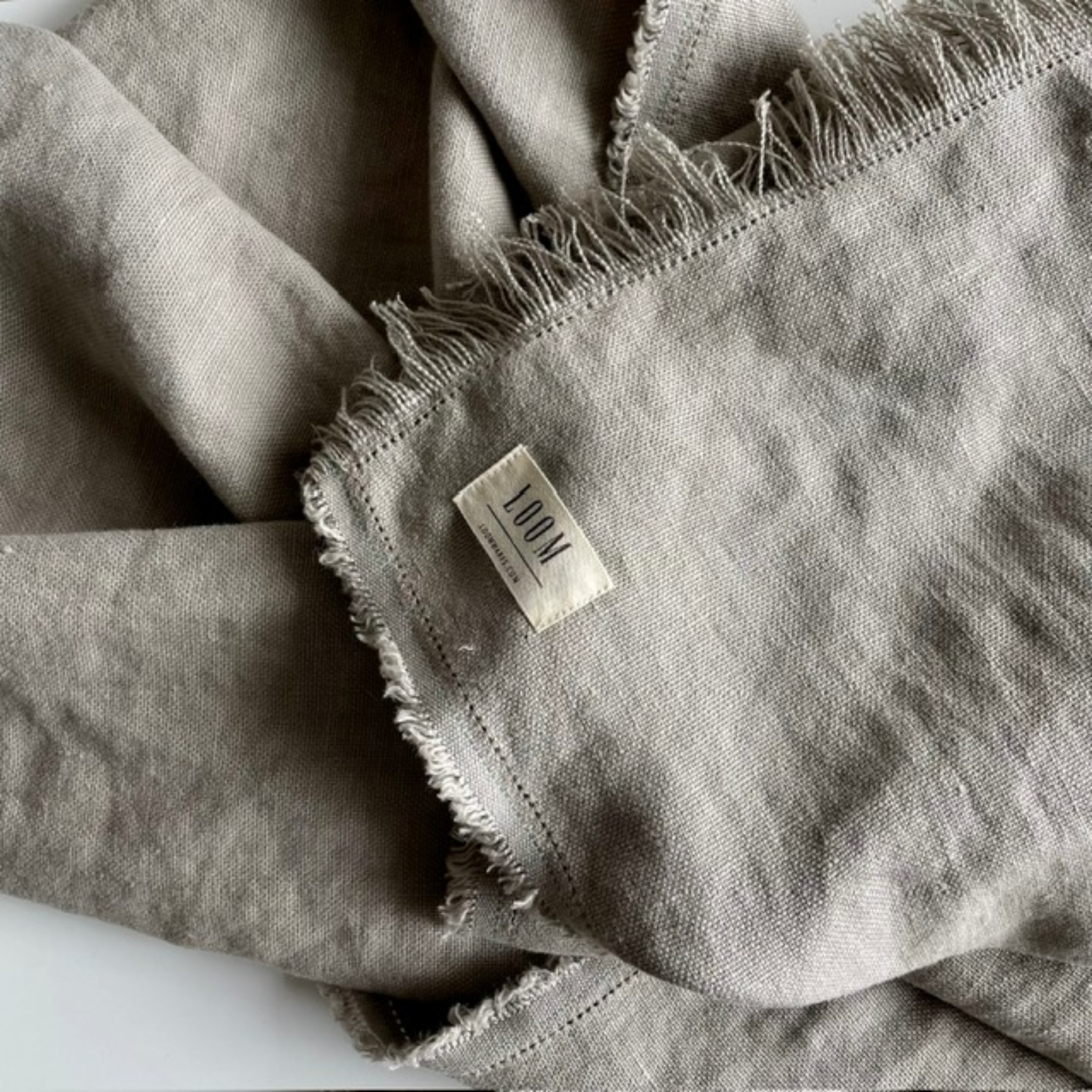 LOOMWARES NZ COVE LINEN BLANKET - CLAY