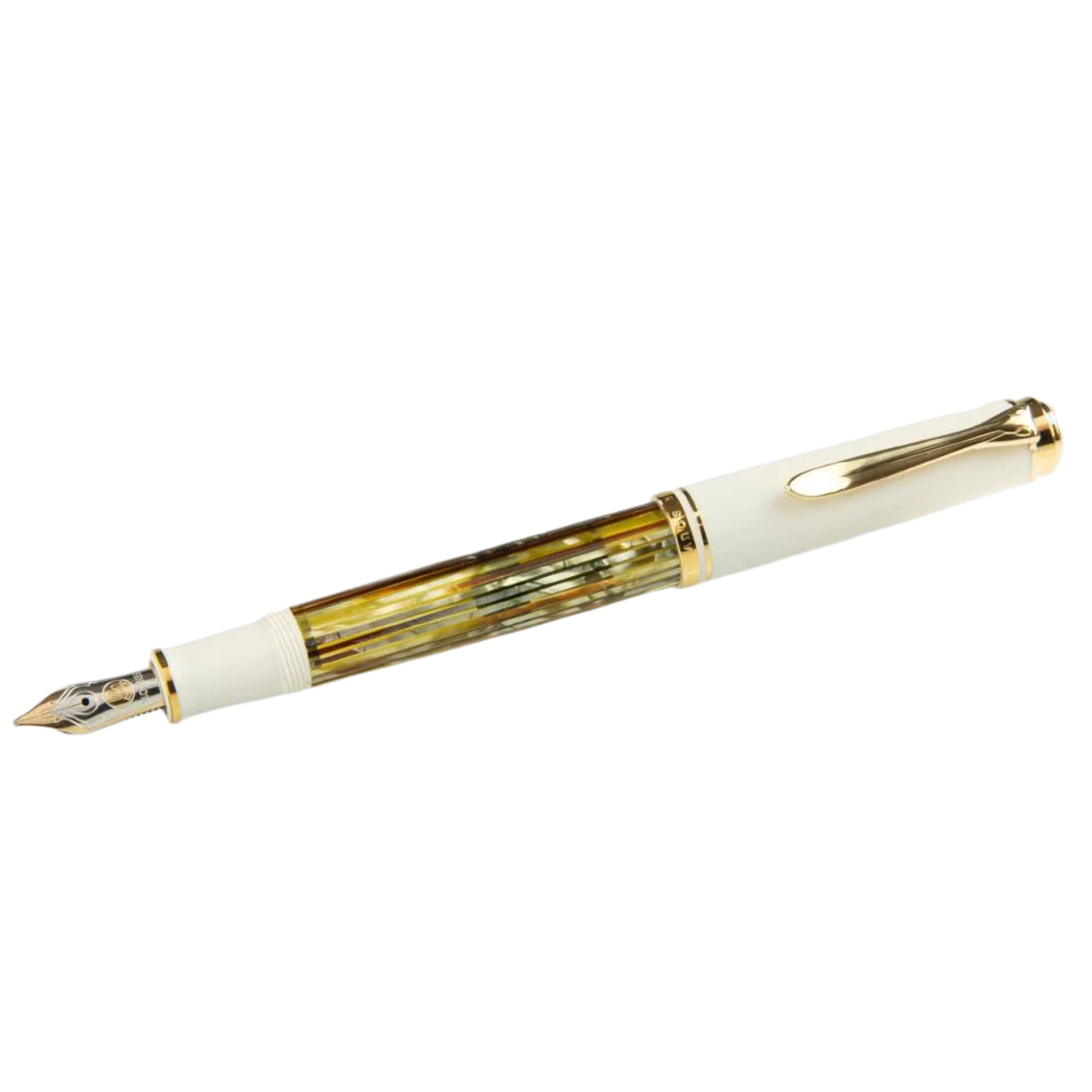 PELIKAN M400 FOUNTAIN PEN GOLD TRIM - TORTOISESHELL WHITE