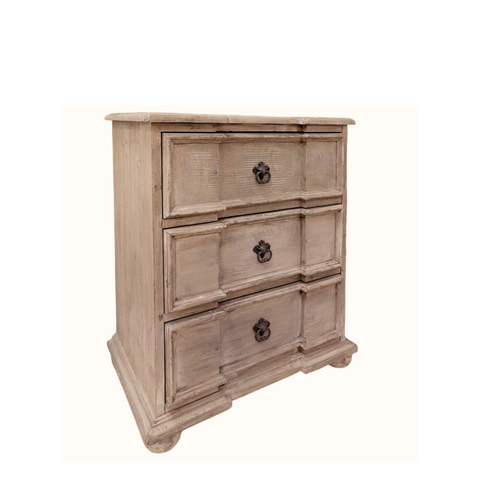 PROVENCE GRANDE THREE DRAWER BEDSIDE TABLE