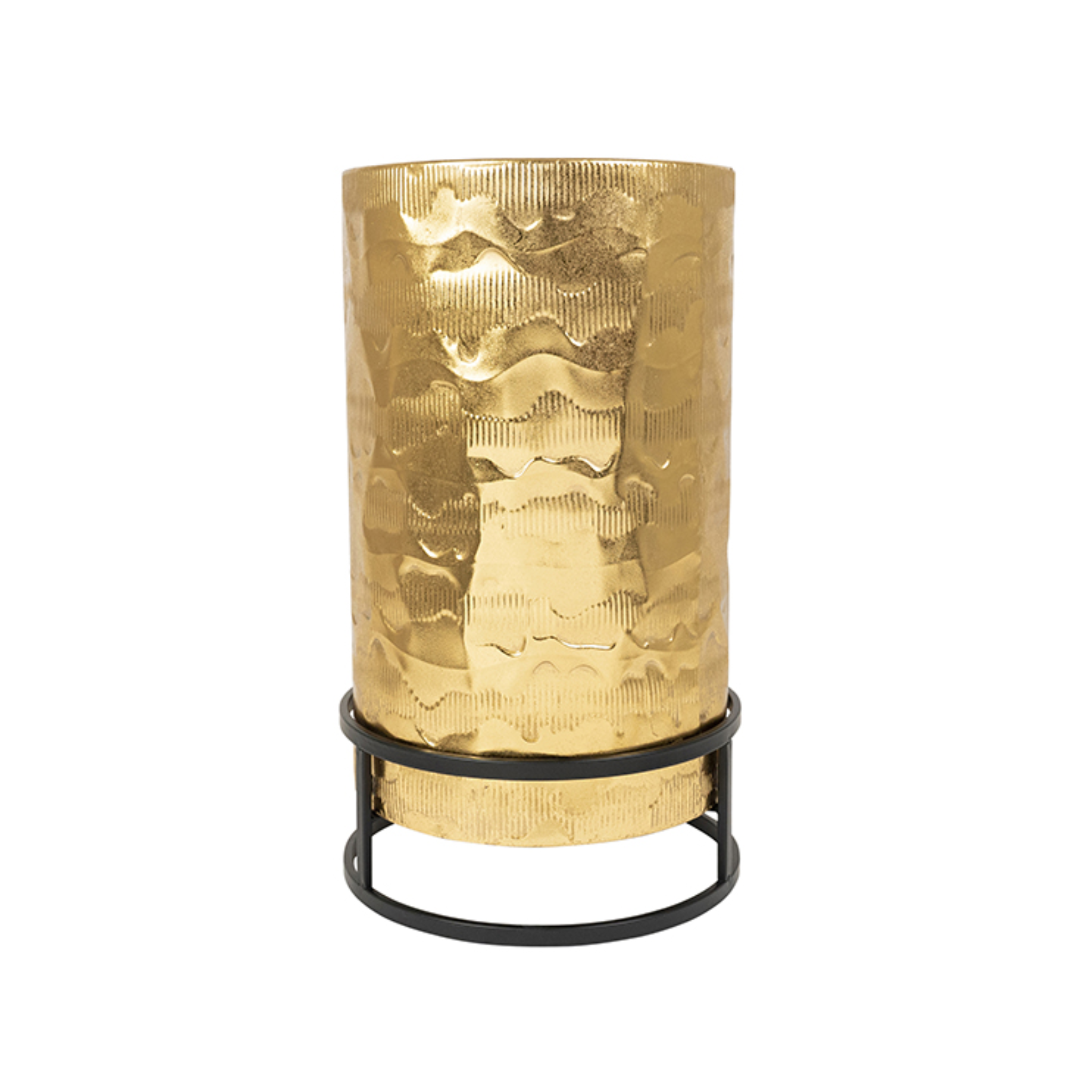 GOLD HURRICANE CANDLE LANTERN - 43cmH