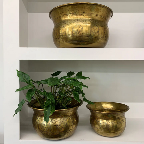 MOGHUL PLANTER 34CM - ANTIQUE GOLD