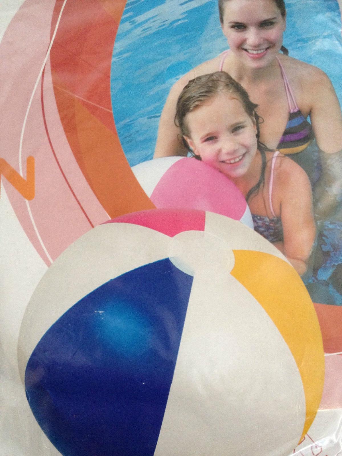 BEACH BALL INFLATABLE 60CM  60'S STYLE