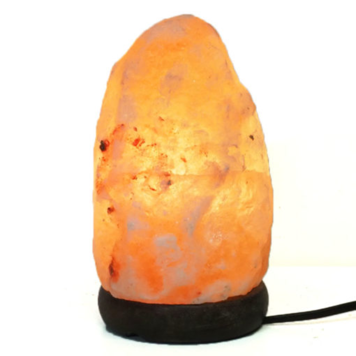 NATURAL SHAPED HIMALAYAN SALT LAMP ON TIMBER BASE