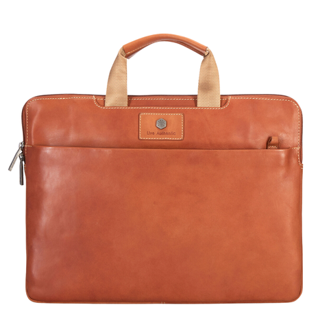 JEKYLL & HIDE EXTRA SLIM BUSINESS BRIEFCASE- TEXAS CLAY