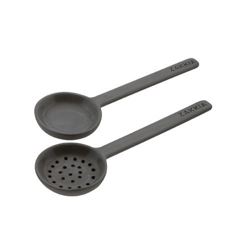 CLASSIC CERAMIC PLATING SPOONS - SET 2 - GREY