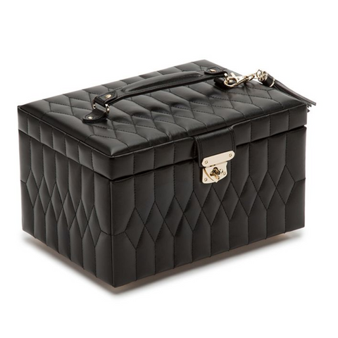 WOLF CAROLINE MEDIUM JEWELRY CASE - BLACK