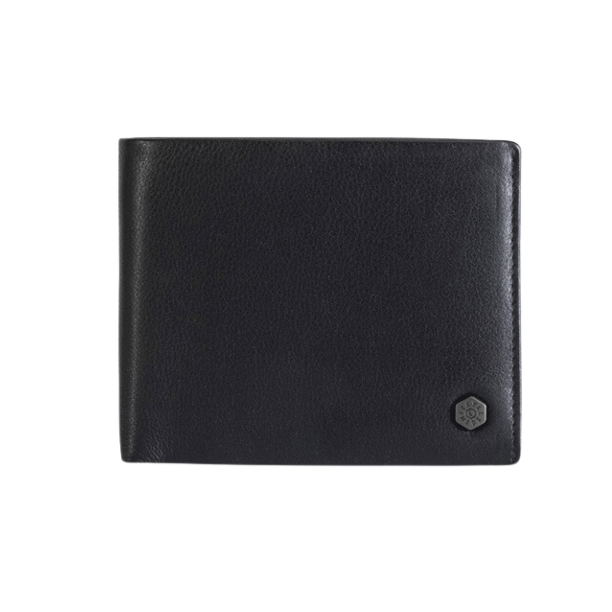 JEKYLL & HIDE LARGE SOFT LEATHER BILLFOLD WALLET WITH COIN - TEXAS BLACK