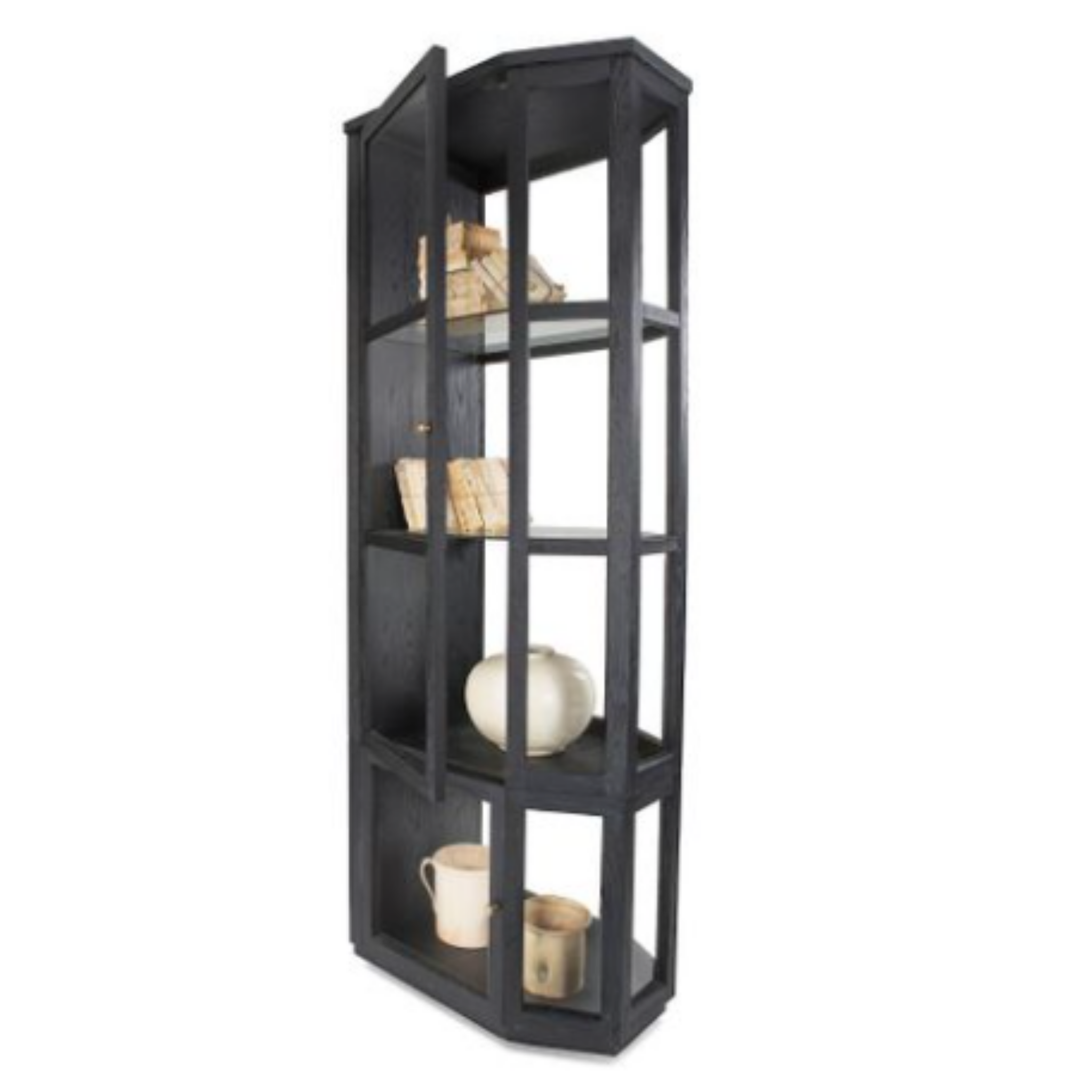 'DARCY' ROOM DIVIDER CABINET - BLACK