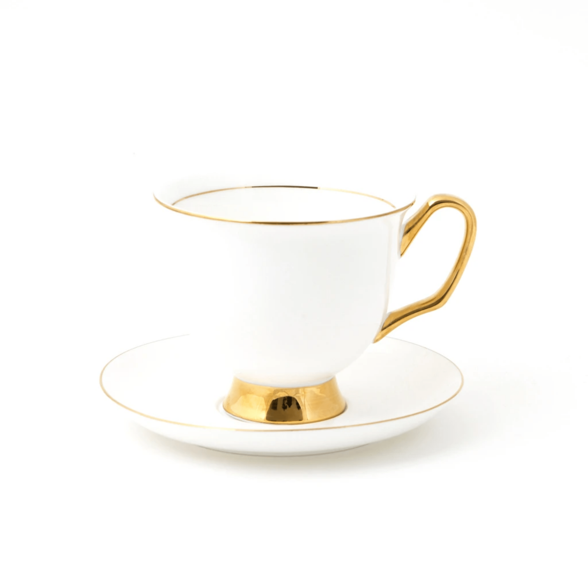 WHITE TEACUP & SAUCER XL 375ML - Bowerbird on Argyle