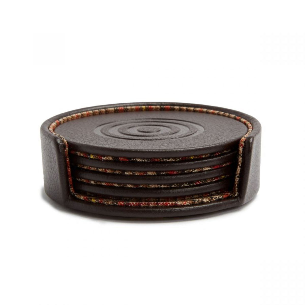 WOLF WM BROWN SET OF 4 COASTERS BROWN