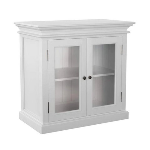 HALIFAX SMALL MAHOGANY 2 GLASS DOOR BUFFET - WHITE