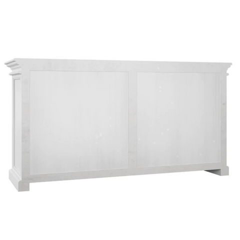 HALIFAX 4 GLASS DOOR MAHOGANY SIDEBOARD - WHITE*