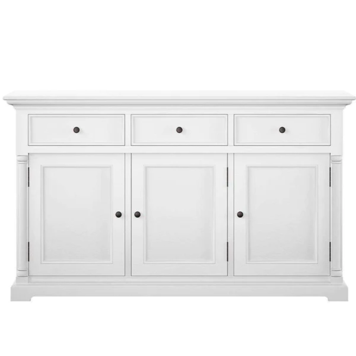 PROVENCE 3 DRAWER MAHOGANY SIDEBOARD - WHITE*