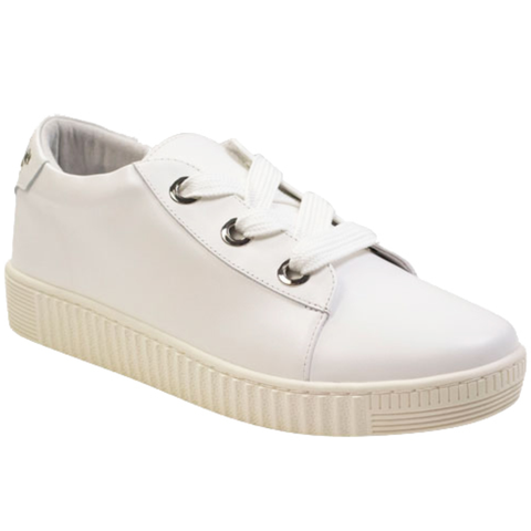 HINAKO BAROSSA LEATHER SNEAKERS - WHITE