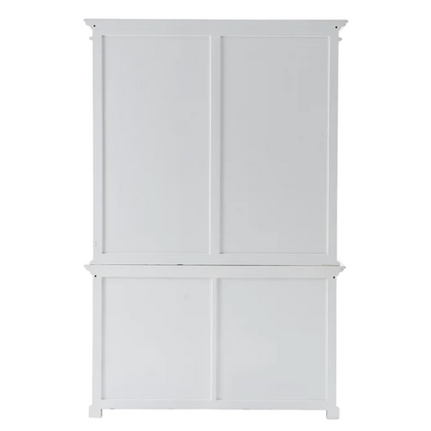 HALIFAX OPEN MAHOGANY BOOKCASE WITH 6 SHELVES - WHITE
