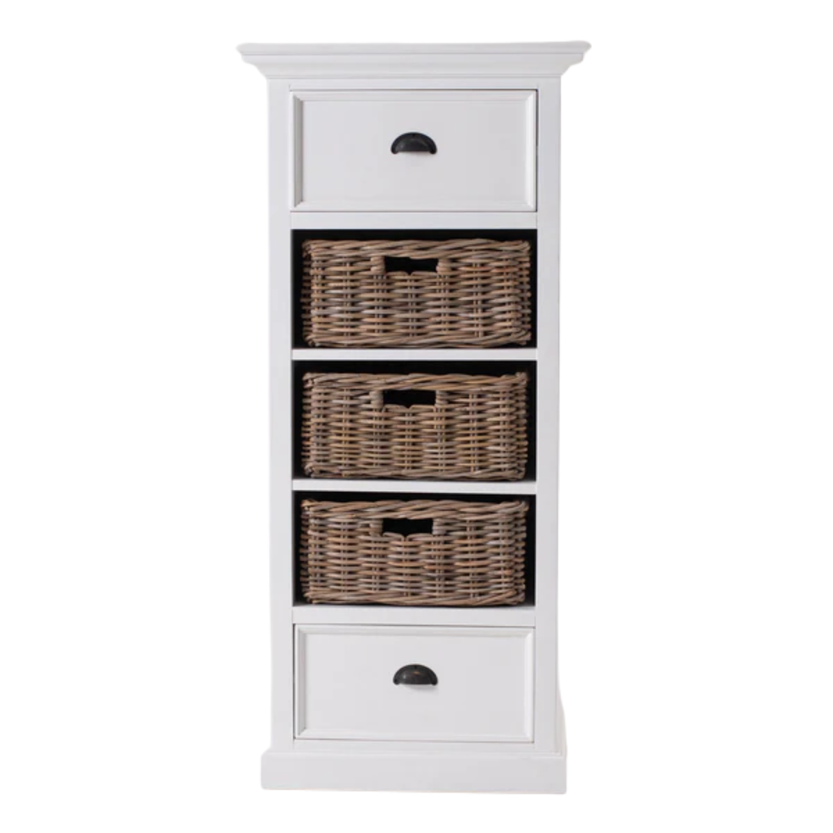 HALIFAX GRAND 2 DRAWERS & BASKETS UNIT - WHITE