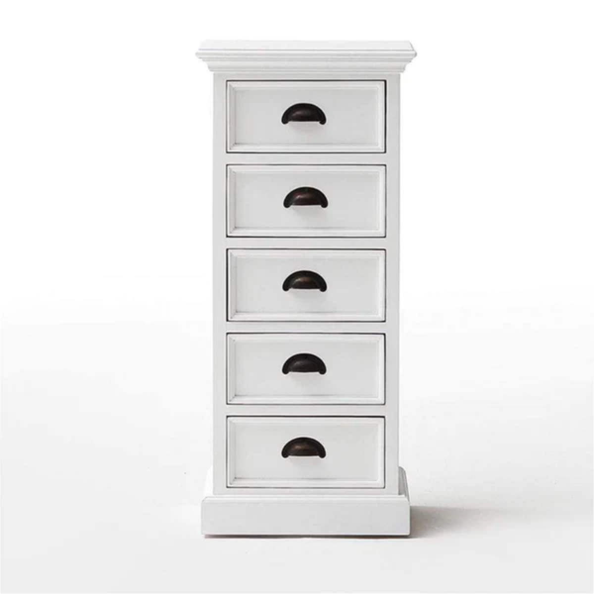 HALIFAX CHEST OF 5 DRAWERS 40CM (W) -  WHITE