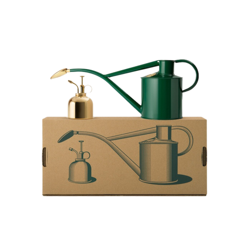 HAWS CLASSIC WATERING SET - GREEN & BRASS MIST