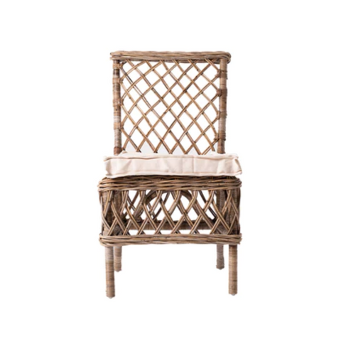 ARISTOCRAT KUBU RATTAN DINING CHAIR (SET 2) - NATURAL*