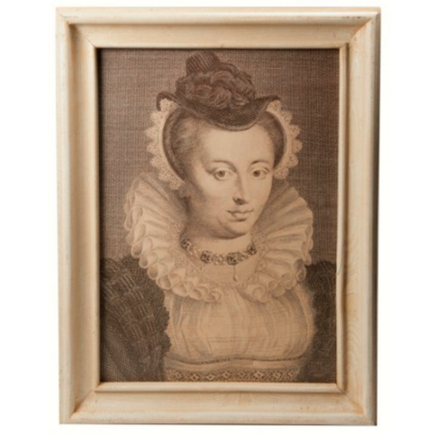 CURIO QUEEN MARY  PORTRAIT FRAMED PRINT