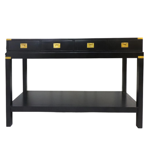 MANHATTAN AVENUE CAMPAIGN FOUR DRAWER CONSOLE TABLE