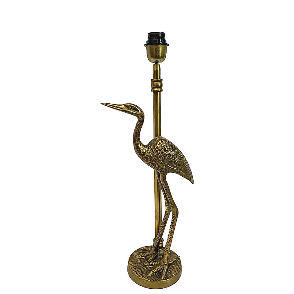 BIRD LAMP BASE - ANTIQUE GOLD