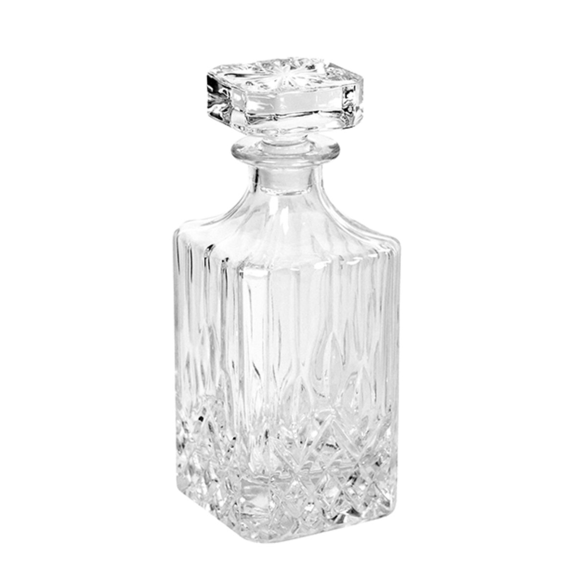 SEXTON SQUARE ETCHED DECANTER