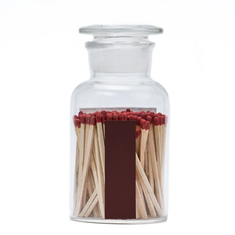 APOTHECARY JAR OF MATCHES - CLEAR