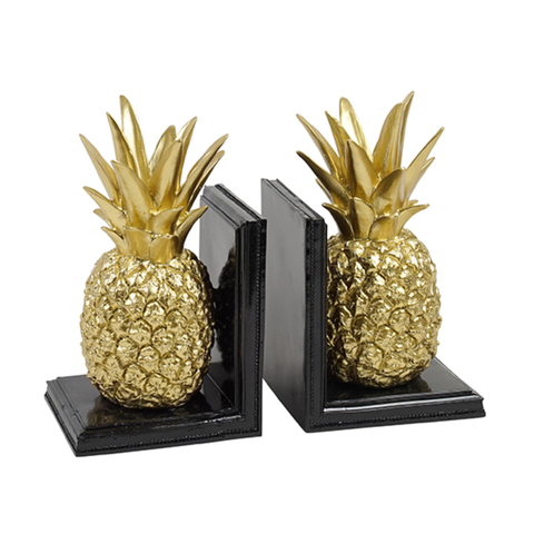 GOLD PINEAPPLE BOOKENDS