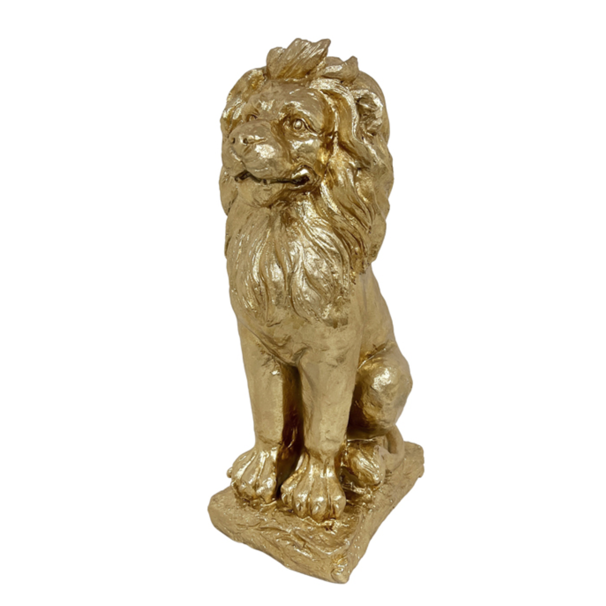 SCAR GOLD SITTING LION STATUE