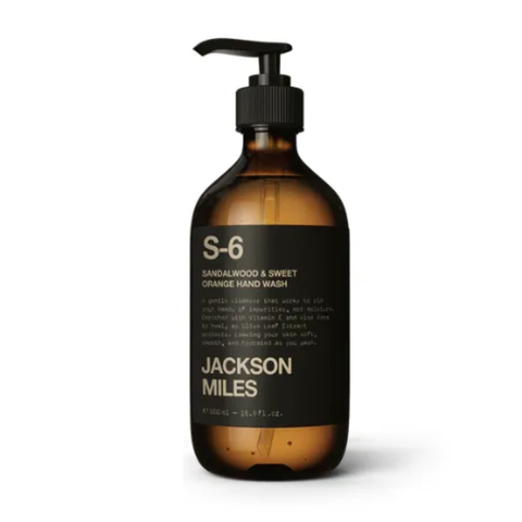 JACKSON MILES MENS NOURISHING HAND WASH - SANDALWOOD & SWEET ORANGE 500ML