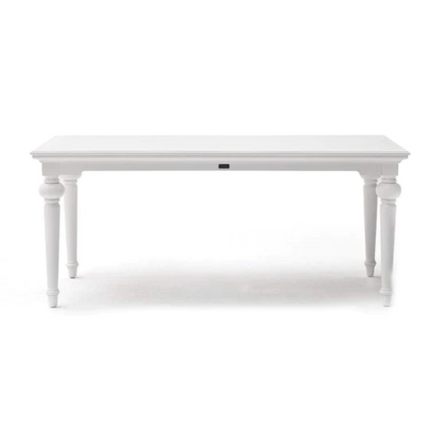 PROVENCE MAHOGANY DINING TABLE 180CM - WHITE*