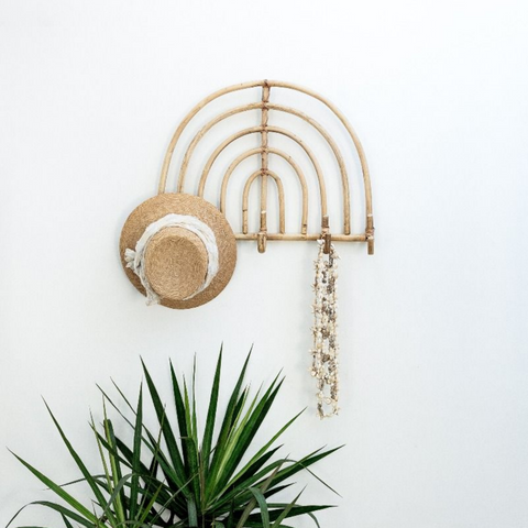 HANDMADE RATTAN ARCHES WALL HOOKS