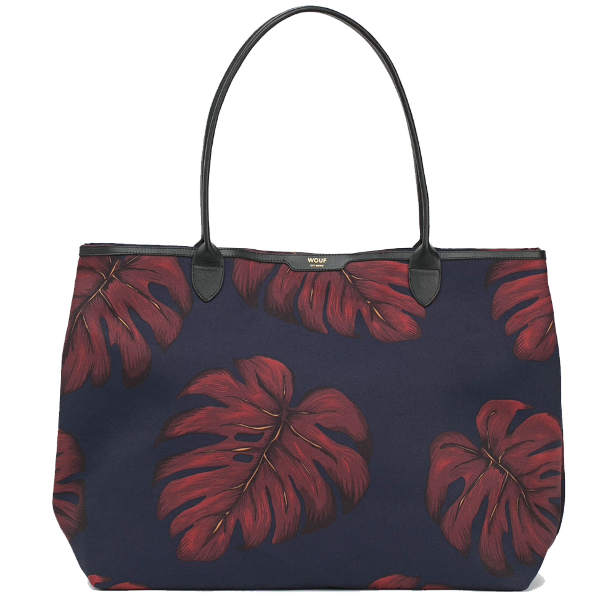 BLUE LEAVES TOTE BAG - WOUF