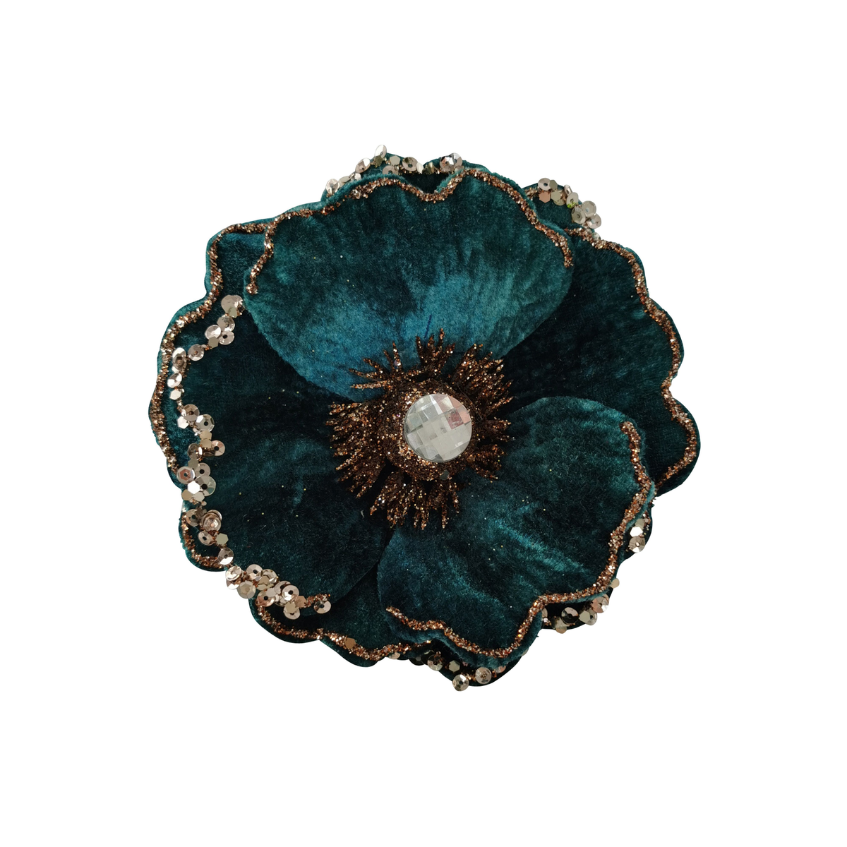 CLIP ON FABRIC MAGNOLIA PEACOCK