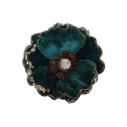 CLIP ON FABRIC MAGNOLIA PEACOCK