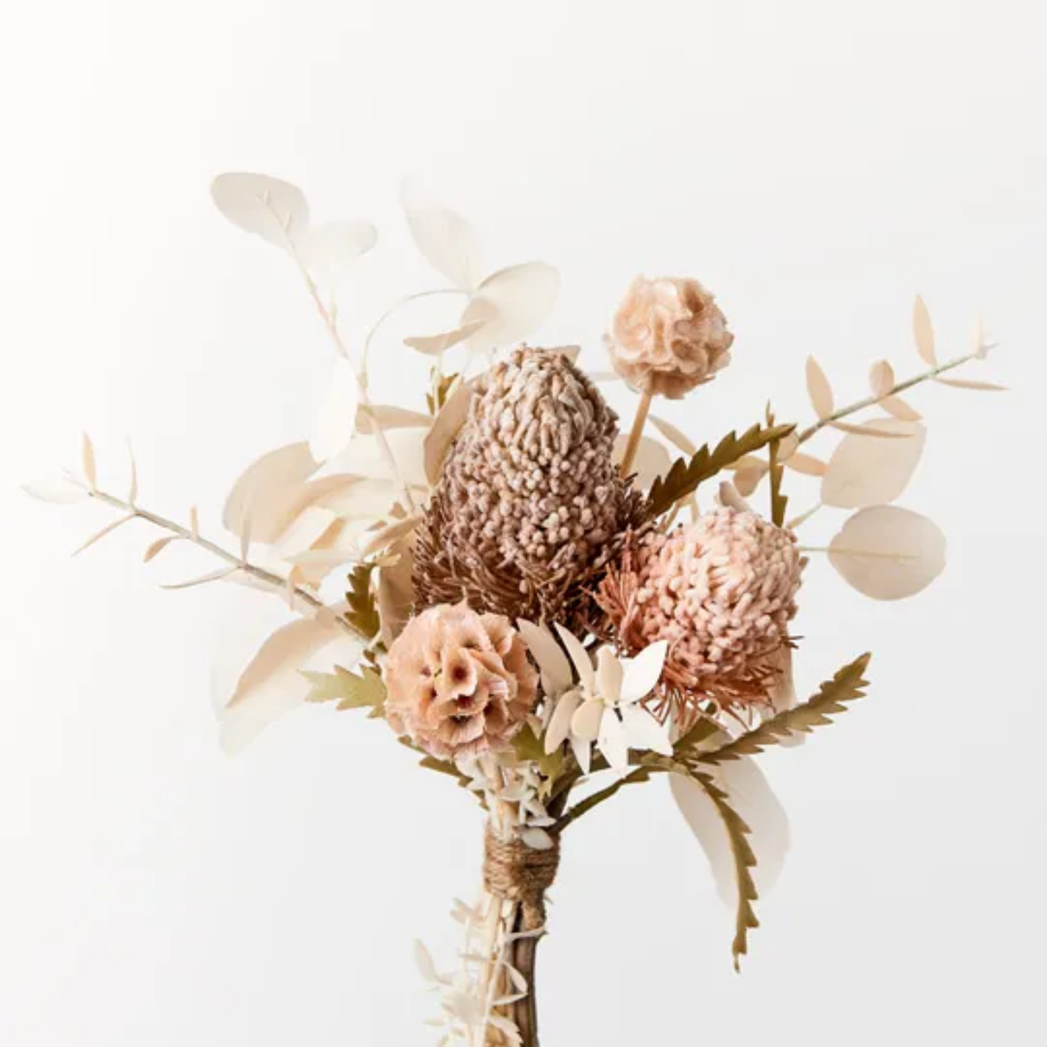 BANKSIA ACORN MIXED BOUQUET - IVORY 33CM (H)