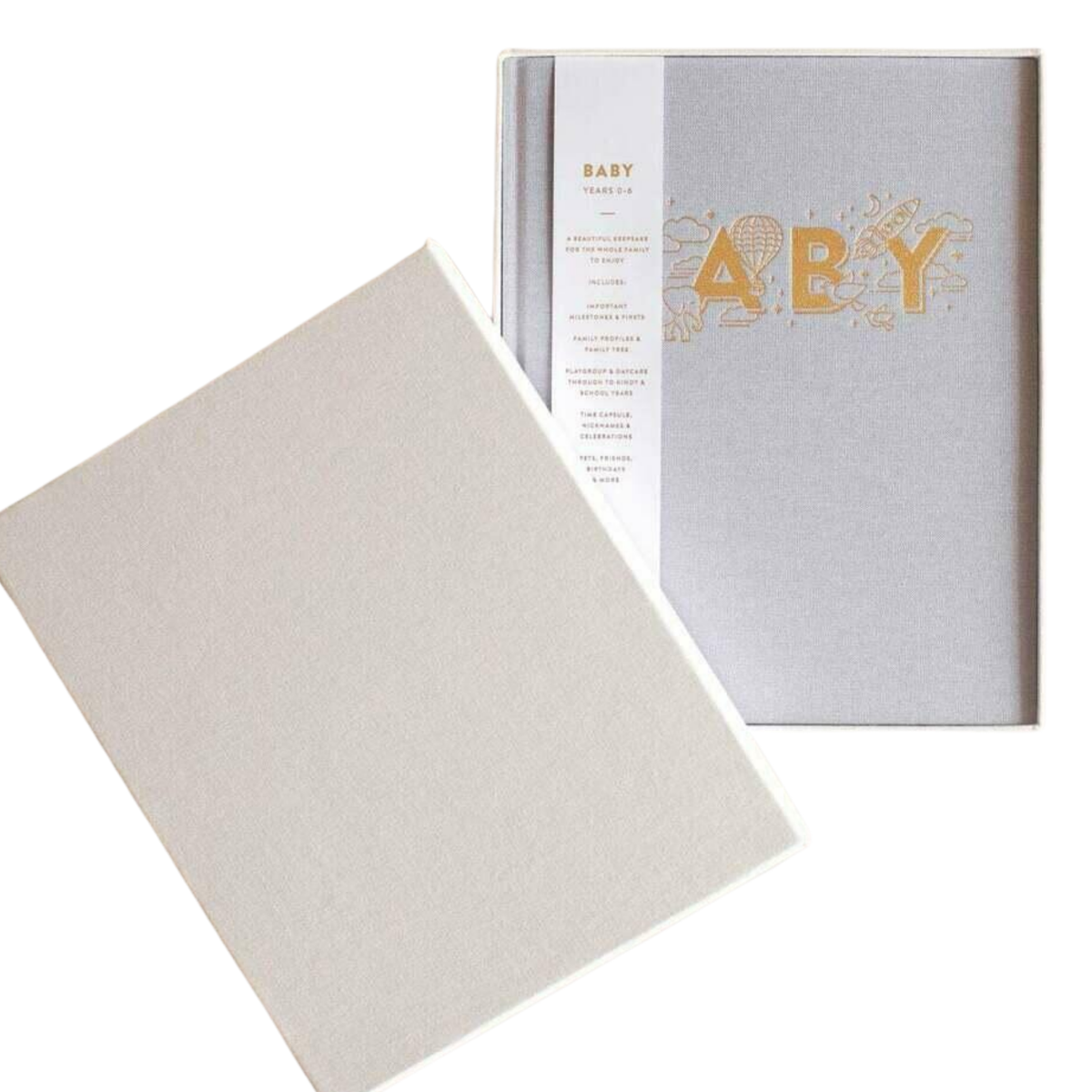 BABY BOOK BOXED - GREY