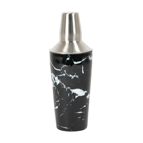 BRENT BLACK MARBLE S/S COCKTAIL SHAKER