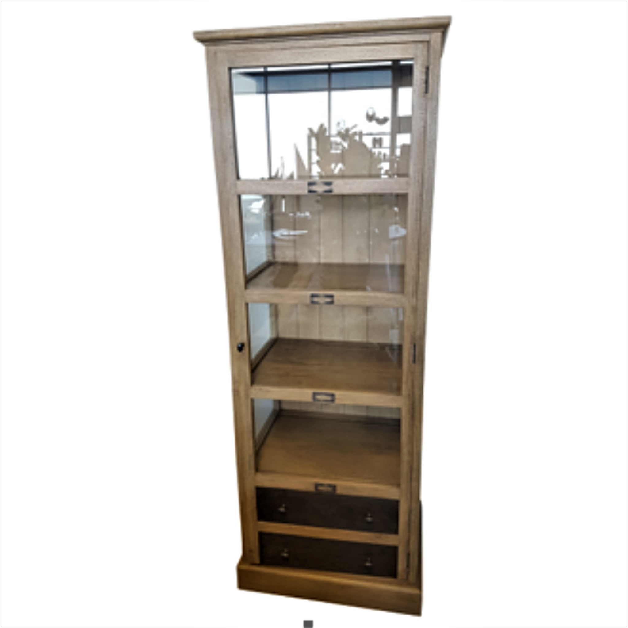 CHICAGO GLAZE BOOKCASE DISPLAY UNIT - 2 TONE BROWN
