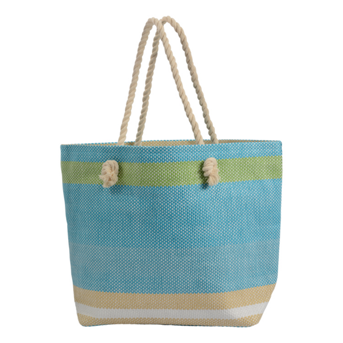 BEACH BAG BLUE  - ROPE HANDLES