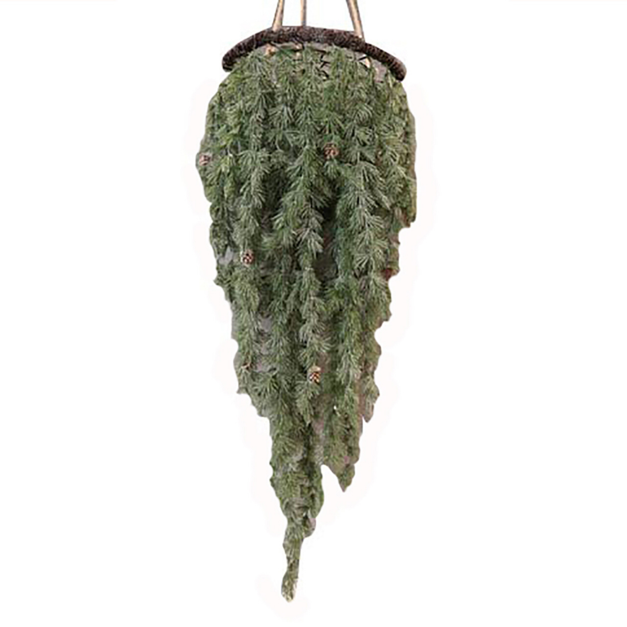 SNOWED PINE HANGING WREATH  30 X 95CM