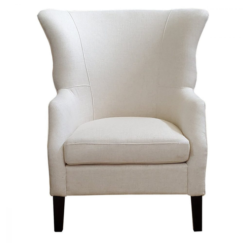 AUDREY WING BACK CHAIR - NATURAL LINEN