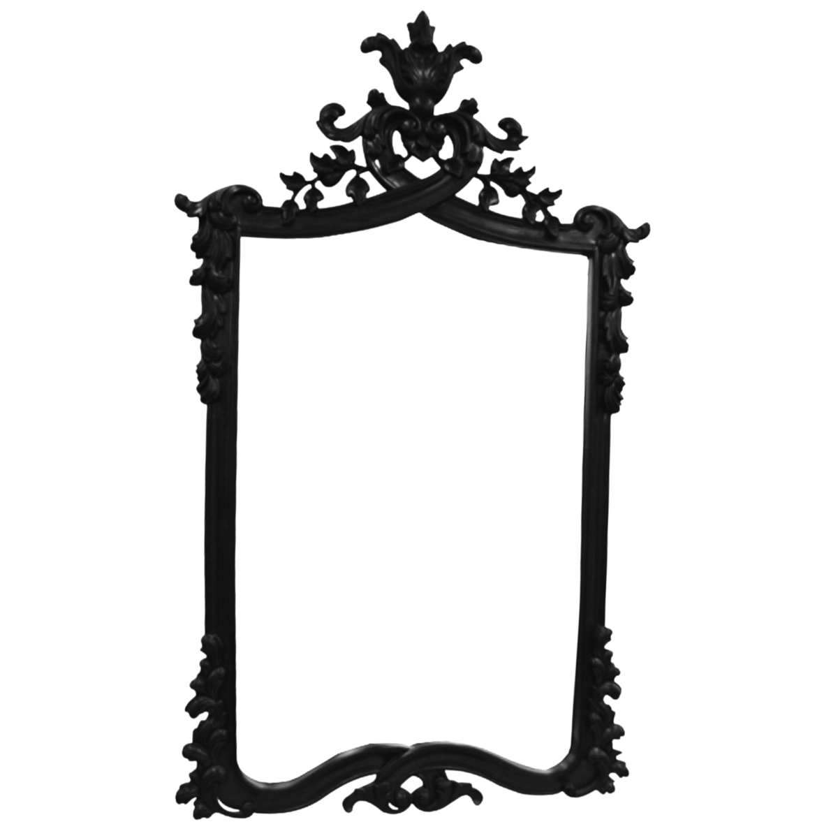 MANHATTAN AVENUE FRENCH CARVED NOIR MIRROR