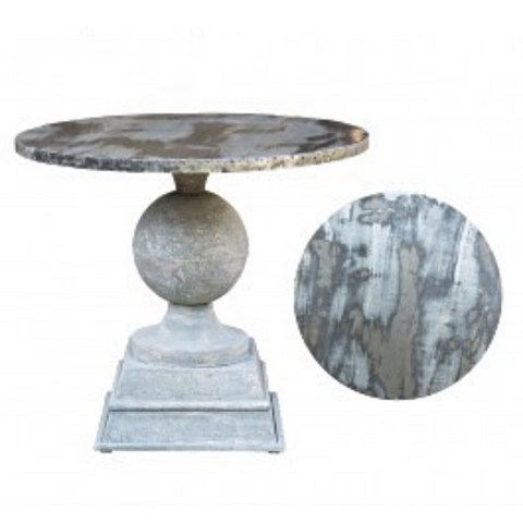 EUROPEAN RUSTIC PEDESTAL TABLE